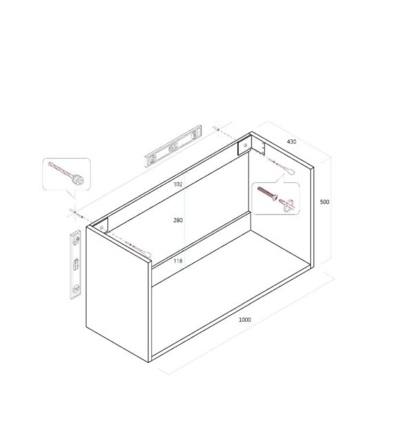 Bagno sospeso Giove 100 cm - immagine 13