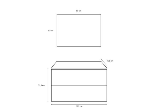 Bagno sospeso Giove 100 cm - immagine 9