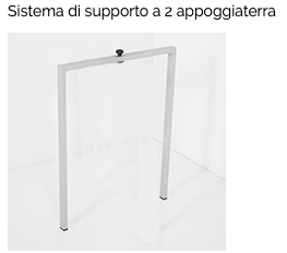 supporto centrale con 2 gambe