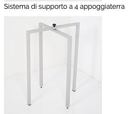 supporto centrale con 4 gambe