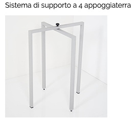 supporto centrale a 4 piedi