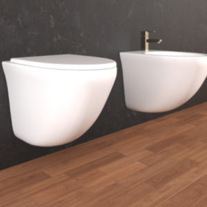 Set sanitari sospesi senza brida Tripper