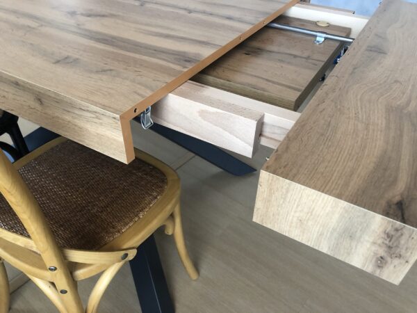 Tavolo 160 intreccio lamina allungabile finitura rovere nodato - immagine 9