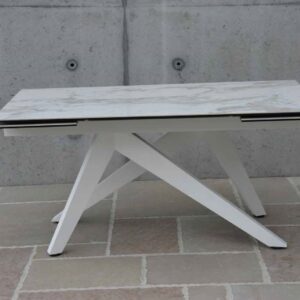 Tavolo  ceramico marmo bianco allungabile