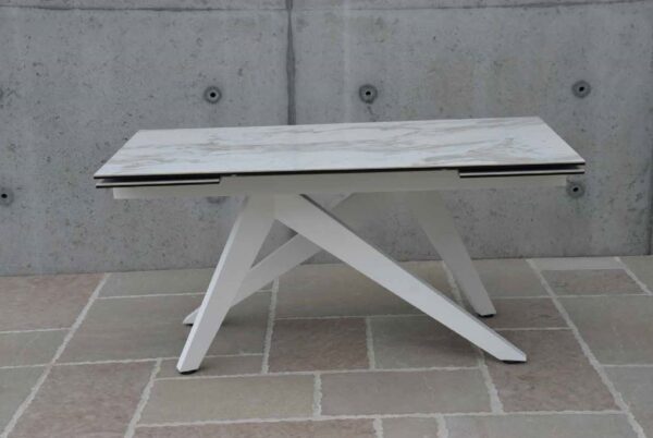 Tavolo  ceramico marmo bianco allungabile