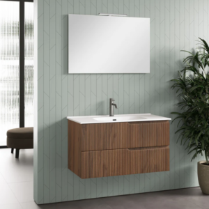 Mobile Bagno sospeso canneto  Rovere scuro 61-71-81-91-101-121 cm
