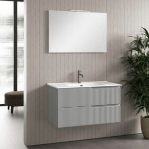 Mobile Bagno sospeso canneto   Grigio opaco 61-71-81-91-101-121 cm